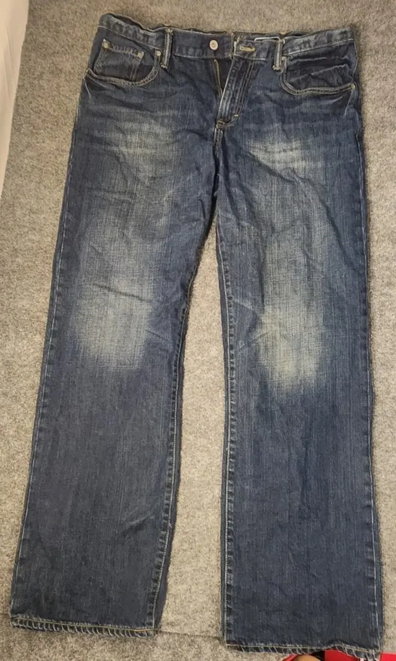 Old Navy Loose Fit Straight Leg Jeans Mens 38x36 Dark Wash Denim Blue Pants